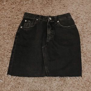 lightly worn denim skirt